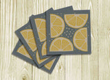 Lemon Squeeze SubliLinen™ Drink Coaster