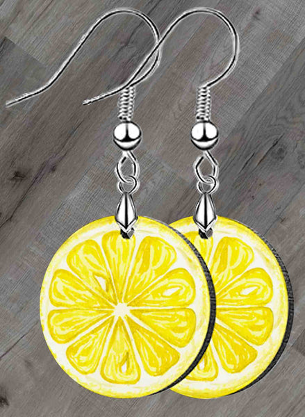 Lemon Fresh Petite Round SpectraLuxe Dangle Earrings