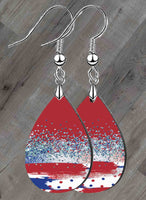 Patriotic Sparkle Petite Teardrop SpectraLuxe Dangle Earrings