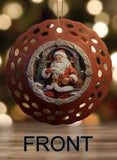 Cozy Christmas Personalized Round Porcelain Ornament