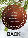 Cozy Christmas Personalized Round Porcelain Ornament