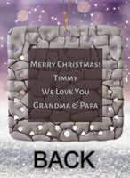 Break Through Buddies Personalized Square Porcelain Ornament