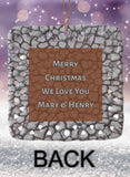 Break Through Buddies Personalized Square Porcelain Ornament