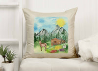 Sunshine Forest Throw Pillow Cover