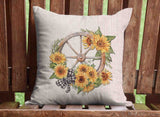 Sunflower Farm Throw Pillow Cover