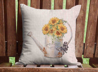 Sunflower Farm Throw Pillow Cover