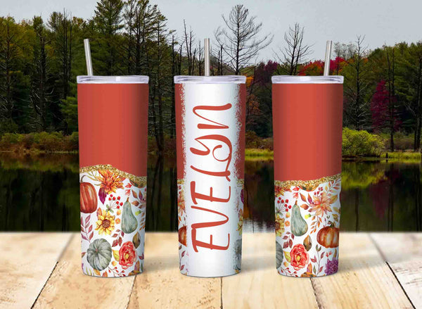 Falling for Fall Skinny Travel Tumbler