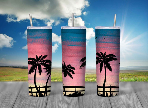 Seaside Fun Skinny Travel Tumbler