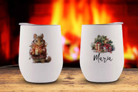 Squirrely Friends Personalized Stemless Wine Tumbler