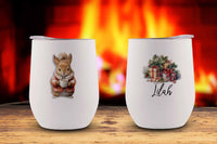 Squirrely Friends Personalized Stemless Wine Tumbler