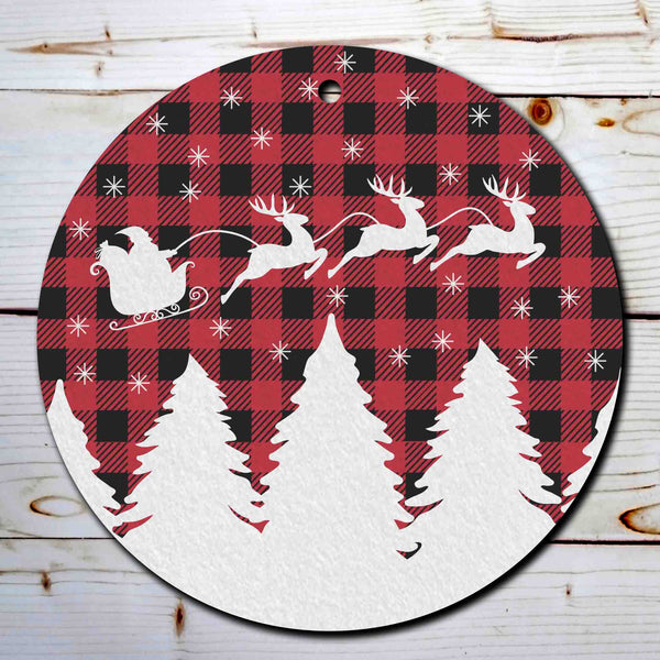 Plaid Santa Air Freshener