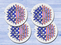 Americana Sunflower Car Drink Coaster