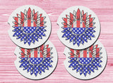 Americana Sunflower Car Drink Coaster