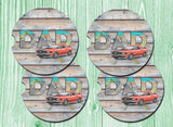 Dad's Ride Car Drink Coaster