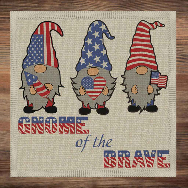 Patriotic Gnomes SubliLinen™ Drink Coaster