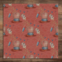 Patriotic Party SubliLinen™ Drink Coaster