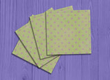 Purple Posies SubliLinen™ Drink Coaster