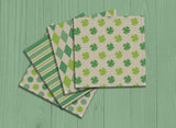 St Patrick's Lucky Patterns SubliLinen™ Drink Coaster