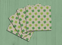 St Patrick's Lucky Patterns SubliLinen™ Drink Coaster