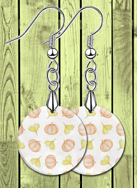 Autumn Day Round LumaShell Earrings