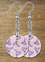 Spooktacular Halloween Round LumaShell Earrings