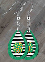 Green & Gold Petite Teardrop SpectraLuxe Dangle Earrings