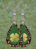 Green & Gold Petite Teardrop SpectraLuxe Dangle Earrings