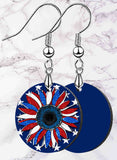 Americana Sunflower Petite Round SpectraLuxe Dangle Earrings