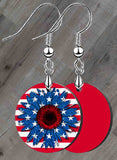 Americana Sunflower Petite Round SpectraLuxe Dangle Earrings