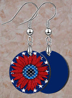 Americana Sunflower Petite Round SpectraLuxe Dangle Earrings