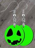 Pumpkin Face Petite Round SpectraLuxe Dangle Earrings