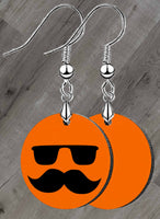 Pumpkin Face Petite Round SpectraLuxe Dangle Earrings