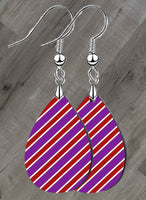 Candy Cane Stripe Petite Teardrop SpectraLuxe Dangle Earrings