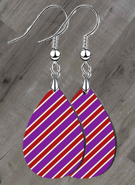 Candy Cane Stripe Petite Teardrop SpectraLuxe Dangle Earrings