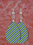 Candy Cane Stripe Petite Teardrop SpectraLuxe Dangle Earrings