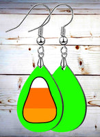 Candy Corn Petite Teardrop SpectraLuxe Dangle Earrings