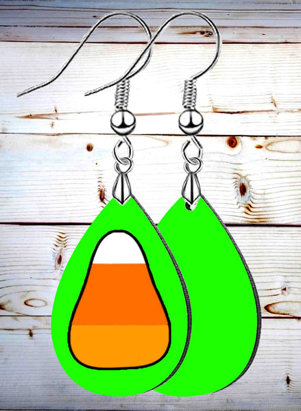 Candy Corn Petite Teardrop SpectraLuxe Dangle Earrings