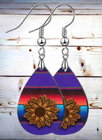 Cattle & Sunflowers Petite Teardrop SpectraLuxe Dangle Earrings