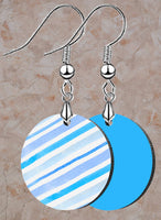 Watercolor Stripes Petite Circle SpectraLuxe Dangle Earrings