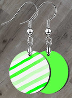 Watercolor Stripes Petite Circle SpectraLuxe Dangle Earrings