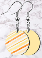 Watercolor Stripes Petite Circle SpectraLuxe Dangle Earrings