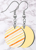 Watercolor Stripes Petite Circle SpectraLuxe Dangle Earrings