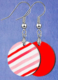 Watercolor Stripes Petite Circle SpectraLuxe Dangle Earrings