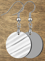 Watercolor Stripes Petite Circle SpectraLuxe Dangle Earrings