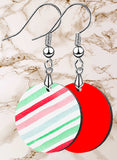 Watercolor Stripes Petite Circle SpectraLuxe Dangle Earrings