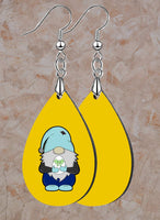 Gnome with Easter Egg Teardrop SpectraLuxe Dangle Earrings