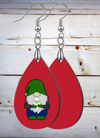 Gnome with Easter Egg Teardrop SpectraLuxe Dangle Earrings