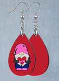 Gnome with Heart Teardrop SpectraLuxe Dangle Earrings