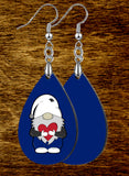 Gnome with Heart Teardrop SpectraLuxe Dangle Earrings