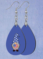 Patriotic Gnomes Teardrop SpectraLuxe Dangle Earrings